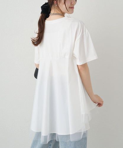 網紗拼接 《リバイバル》 Du noir T恤（網店限定）