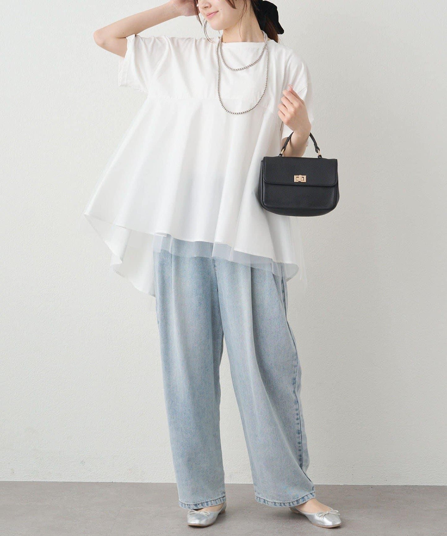 網紗拼接 《リバイバル》 Du noir T恤（網店限定）