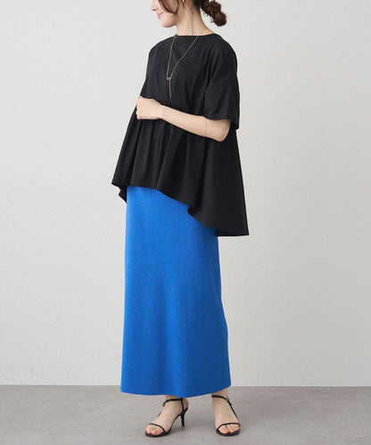 《リバイバル》 【/Du noir】 後蝴蝶結荷葉擺T恤