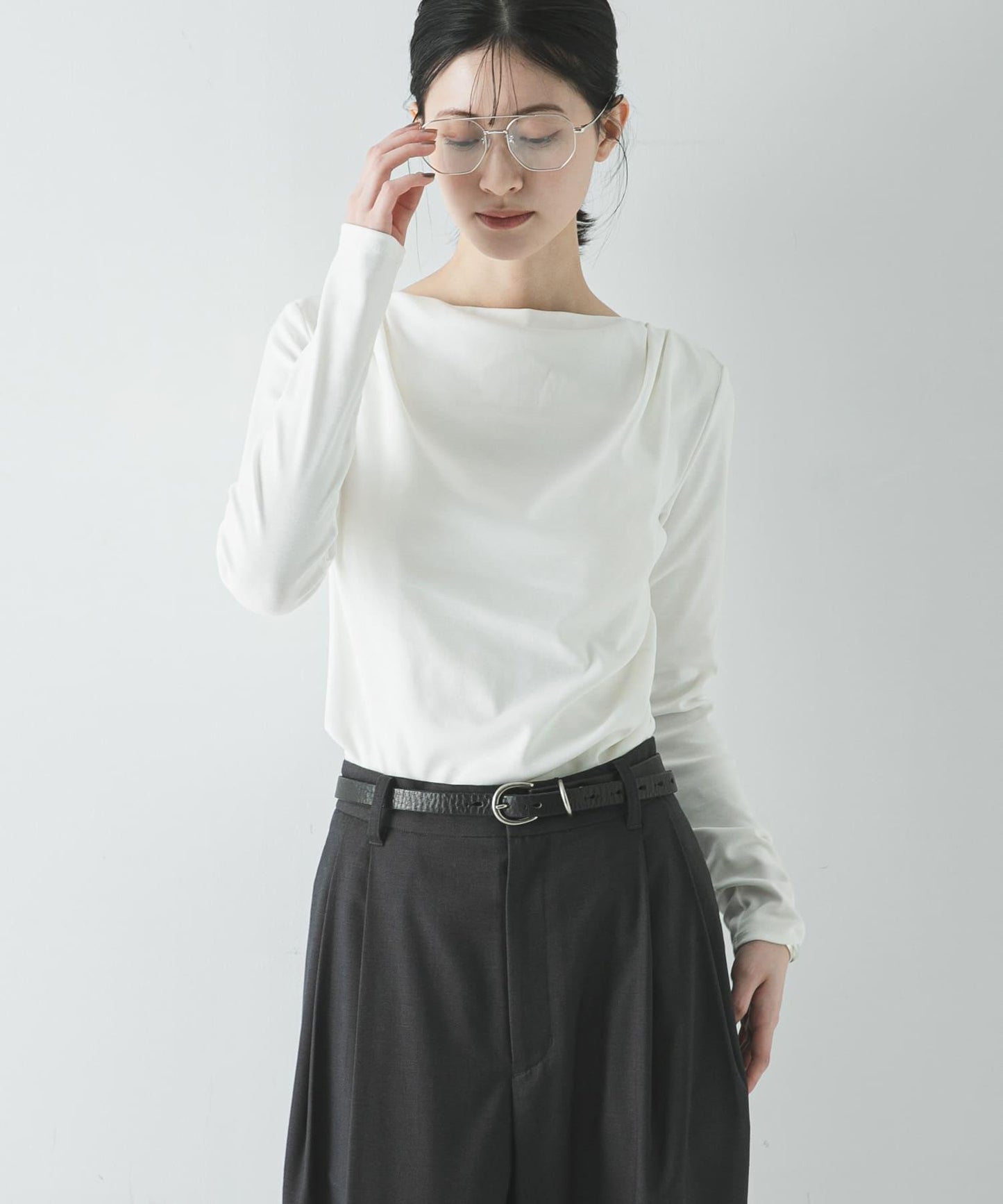 2WAY垂墜剪裁上衣