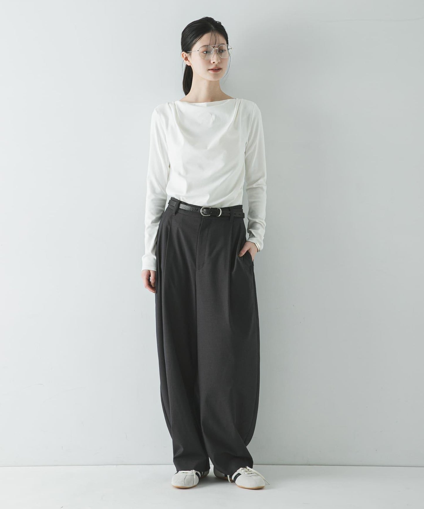 2WAY垂墜剪裁上衣