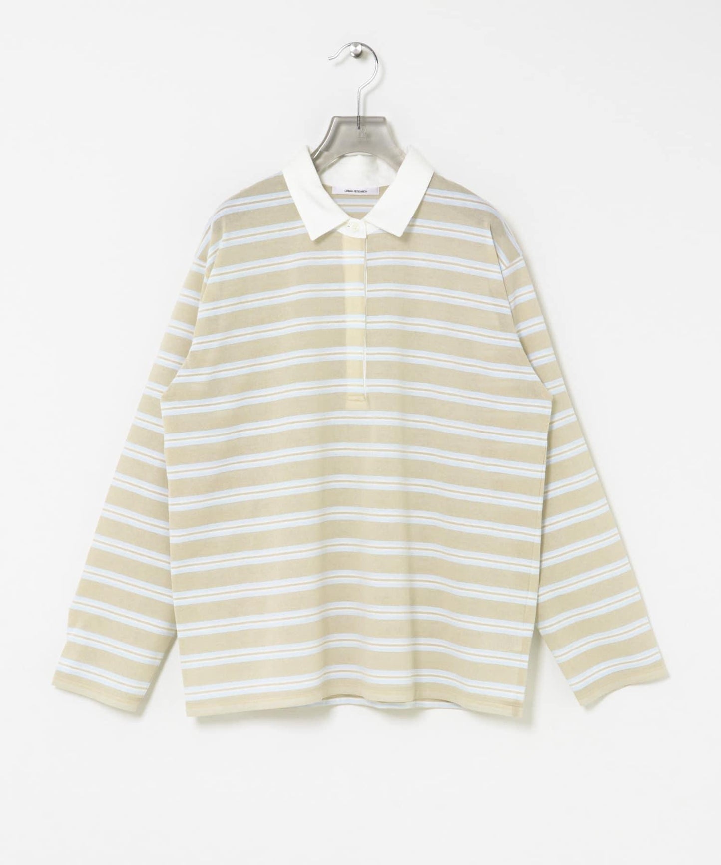 襯衫領 多色條紋 針織上衣