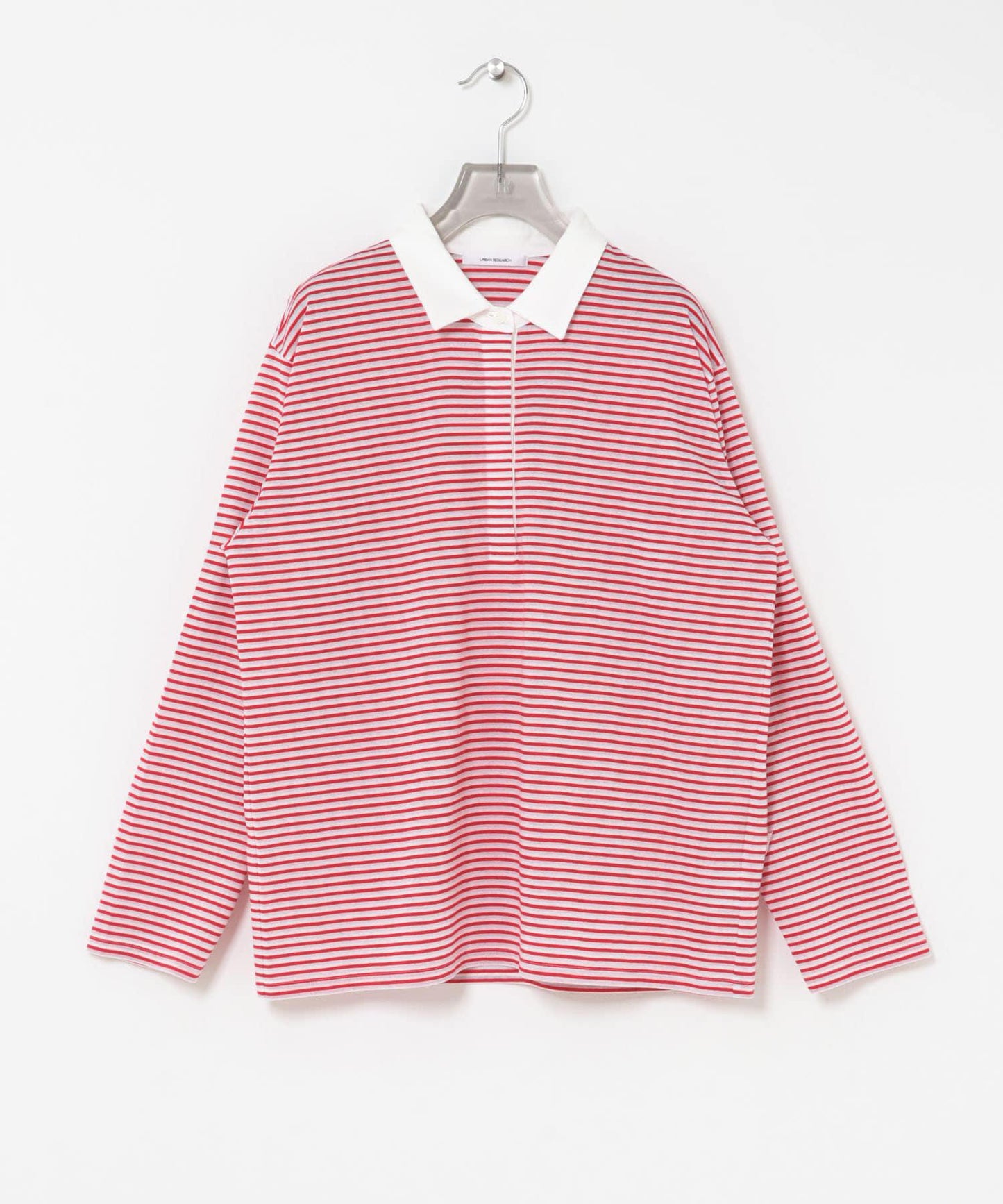 襯衫領 多色條紋 針織上衣