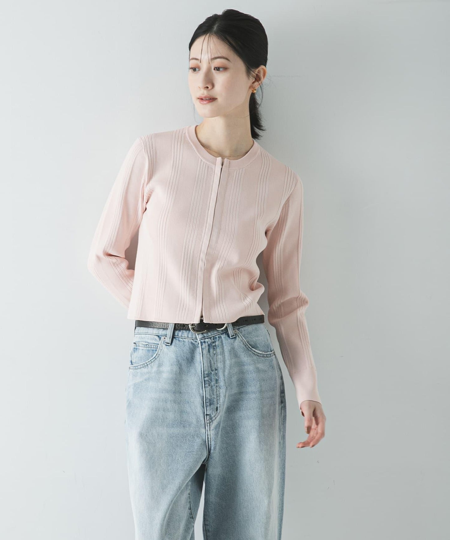 隨機羅紋針織開衫