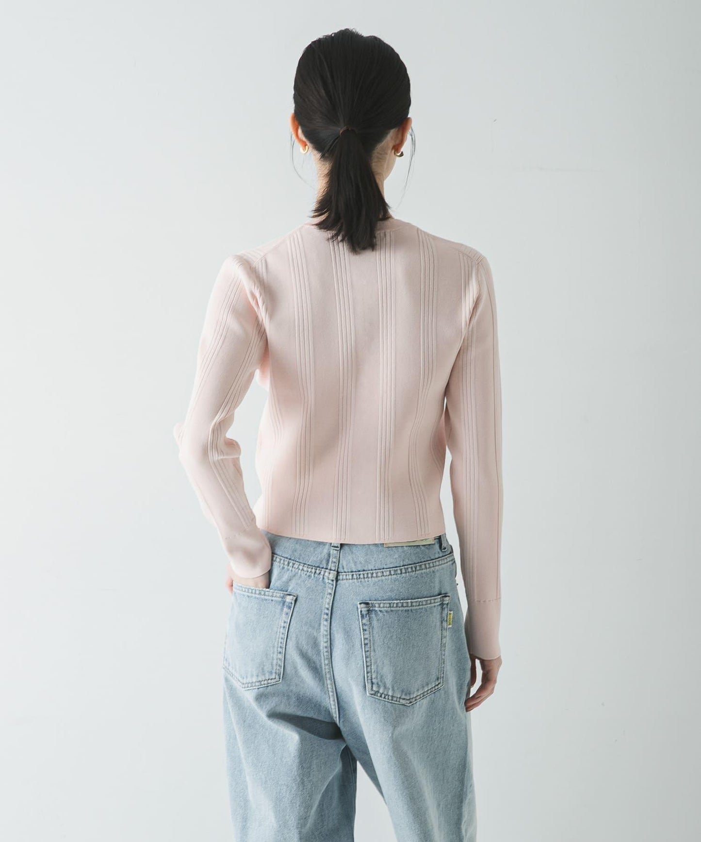 隨機羅紋針織開衫