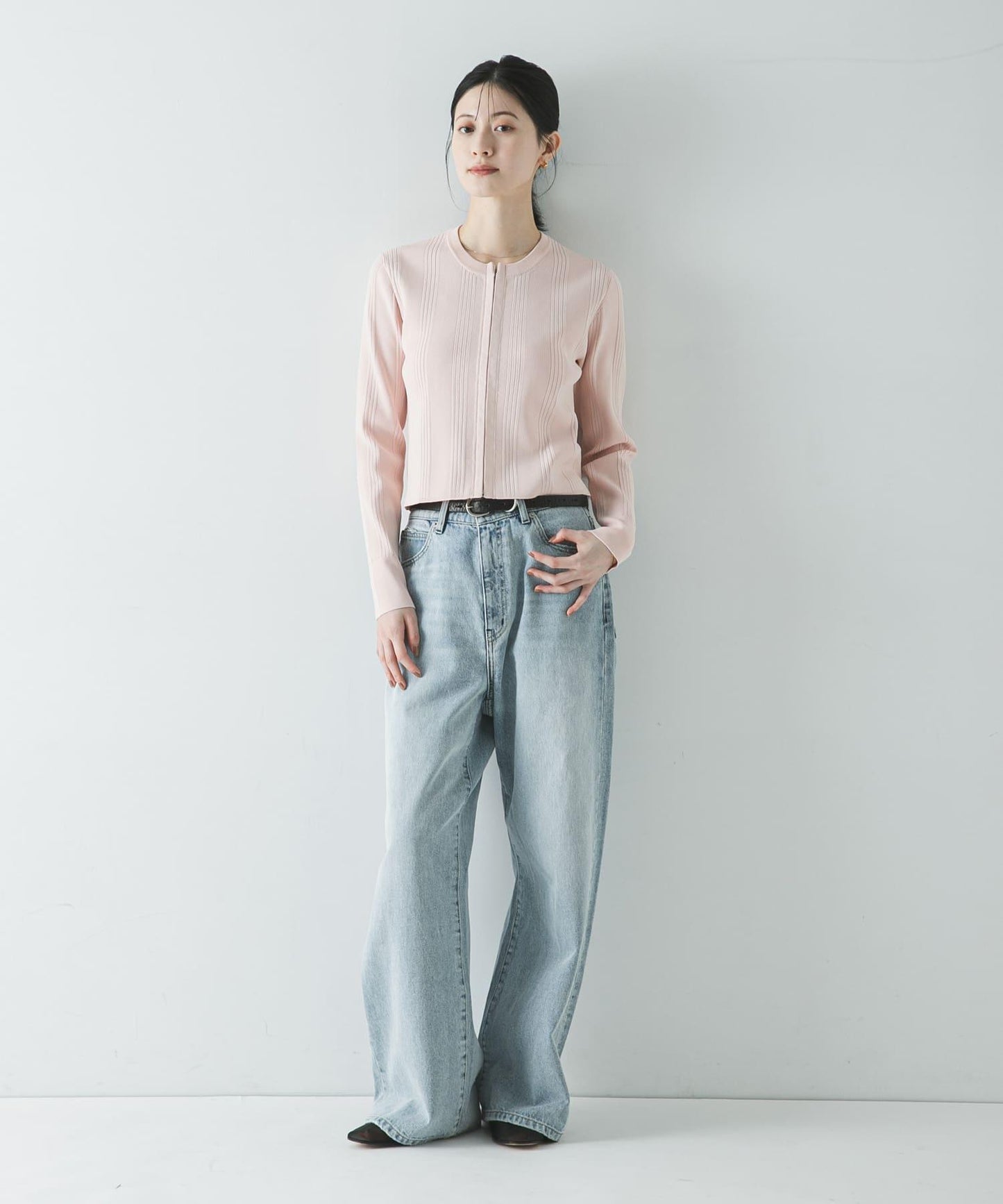 隨機羅紋針織開衫