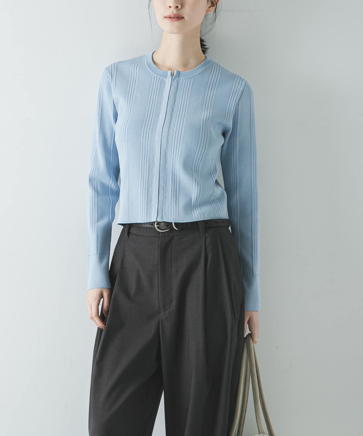 隨機羅紋針織開衫