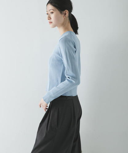 隨機羅紋針織開衫