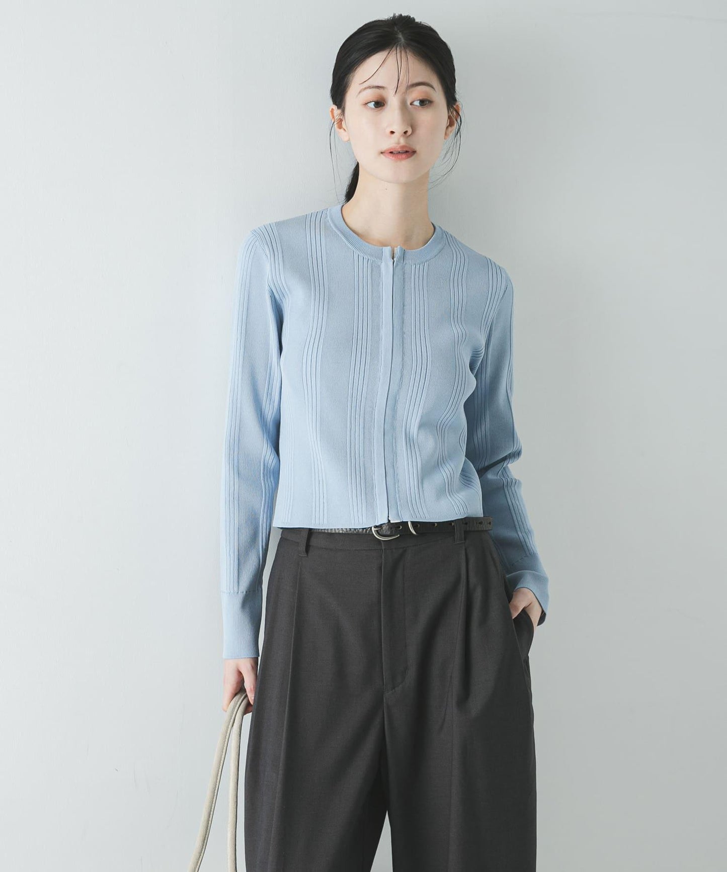 隨機羅紋針織開衫