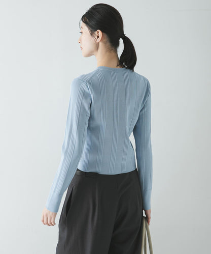 隨機羅紋針織開衫