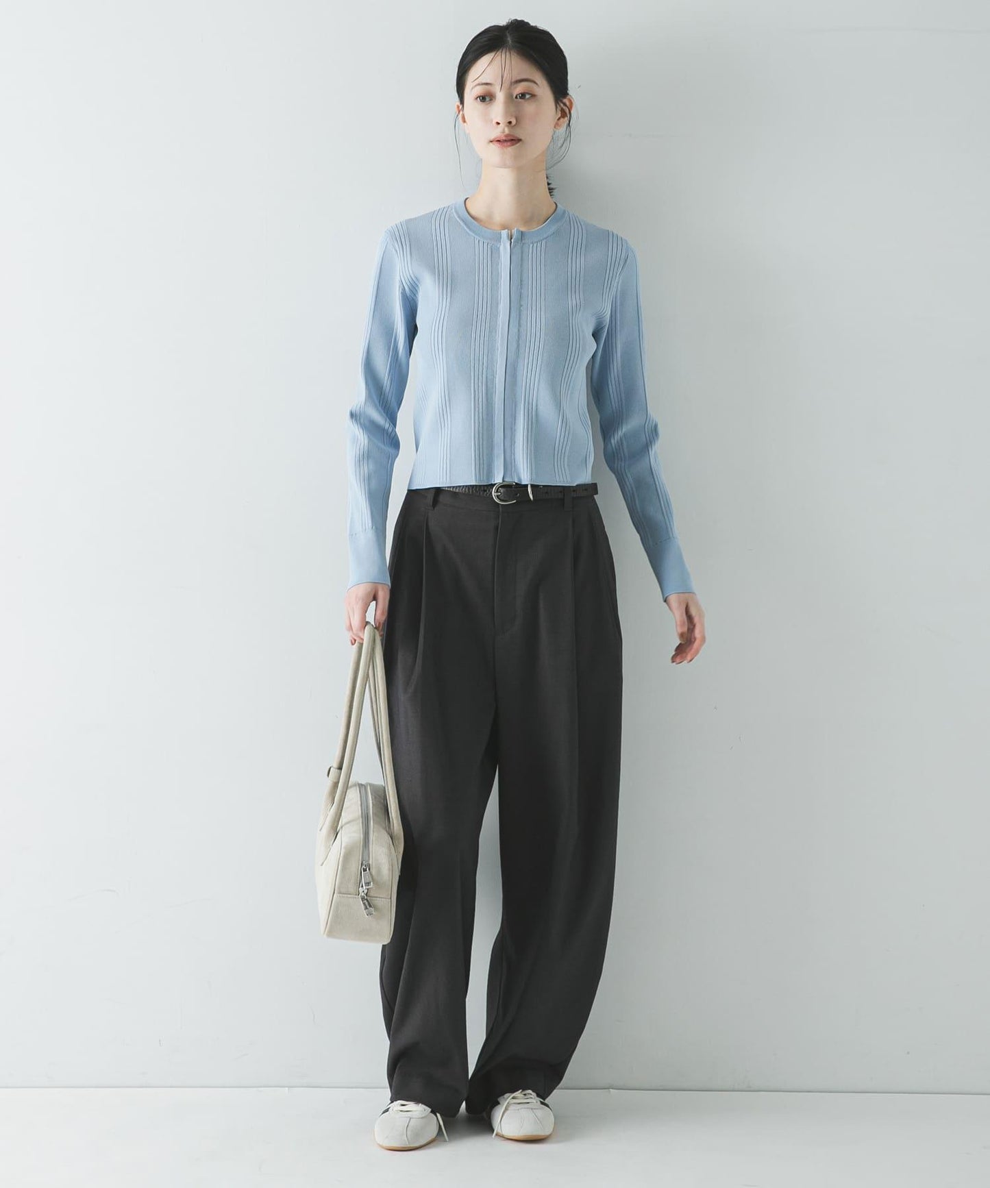 隨機羅紋針織開衫