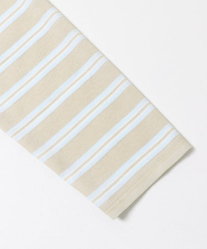 襯衫領 多色條紋 針織上衣