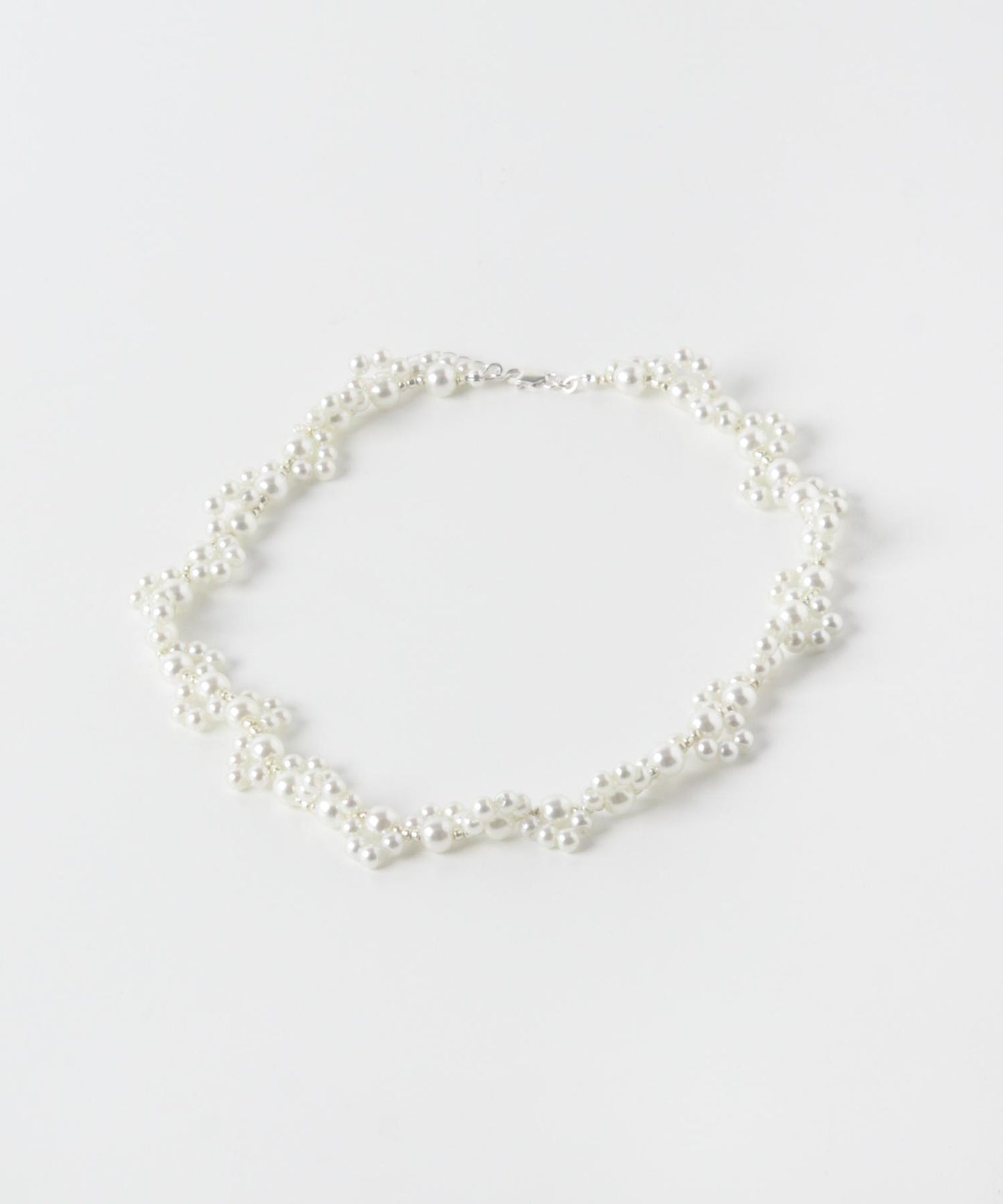 decor『デコール』 FLOWER PEARL BEADSCHOKER 花朵珍珠串珠頸鍊