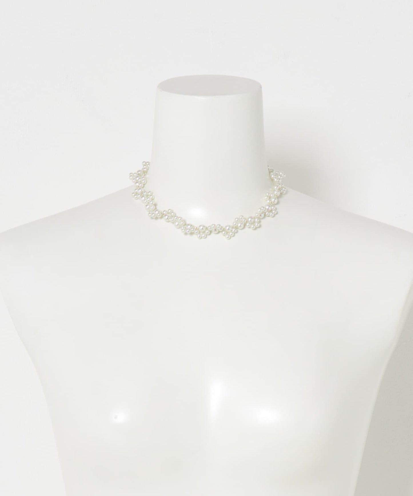 decor『デコール』 FLOWER PEARL BEADSCHOKER 花朵珍珠串珠頸鍊