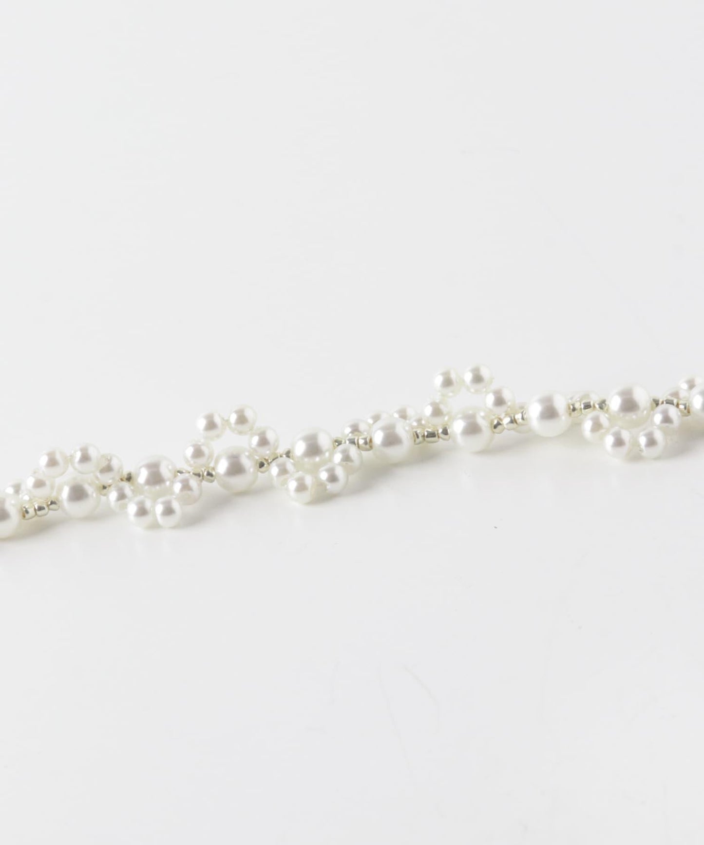 decor『デコール』 FLOWER PEARL BEADSCHOKER 花朵珍珠串珠頸鍊