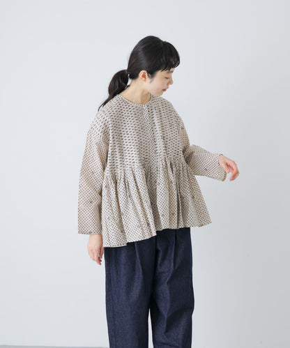 BLOCK PRINT 圓領襯衫