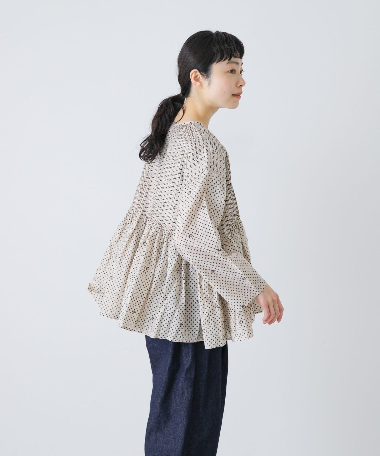 BLOCK PRINT 圓領襯衫