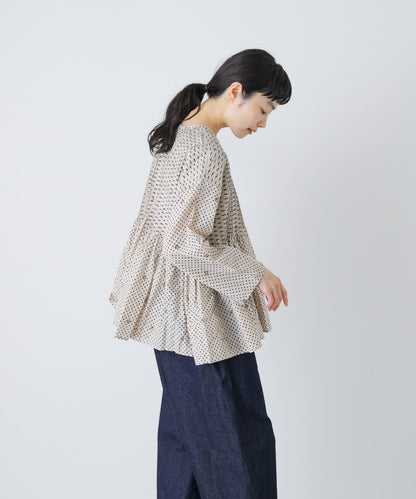 BLOCK PRINT 圓領襯衫