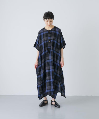 Vlas Blomme RAYON COTTON 抽褶連衣裙