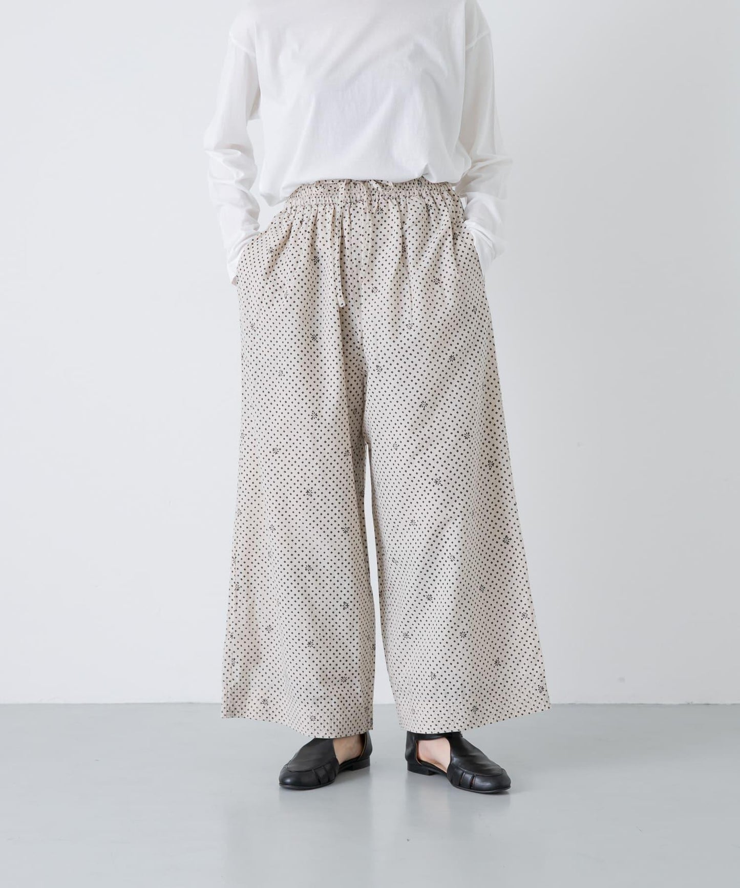 BLOCK PRINT 印花直筒 maison de soil EASY PANTS 休閒褲