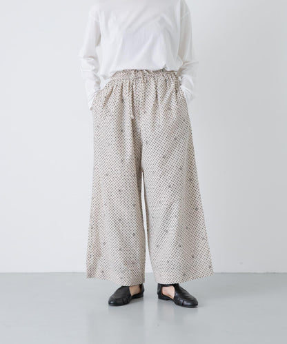 BLOCK PRINT 印花直筒 maison de soil EASY PANTS 休閒褲