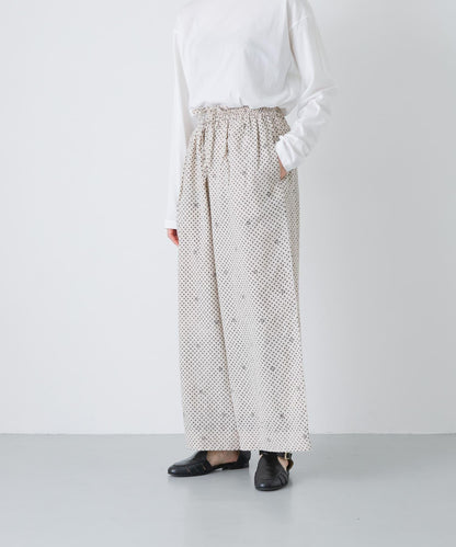 BLOCK PRINT 印花直筒 maison de soil EASY PANTS 休閒褲