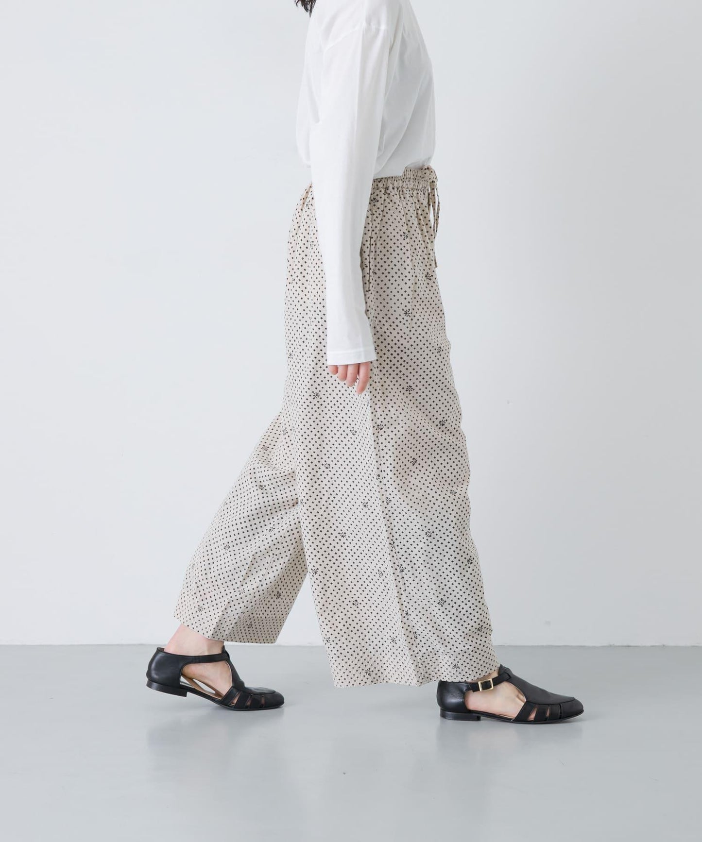 BLOCK PRINT 印花直筒 maison de soil EASY PANTS 休閒褲
