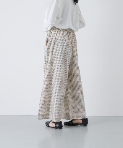 BLOCK PRINT 印花直筒 maison de soil EASY PANTS 休閒褲