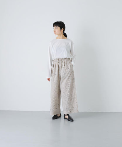 BLOCK PRINT 印花直筒 maison de soil EASY PANTS 休閒褲