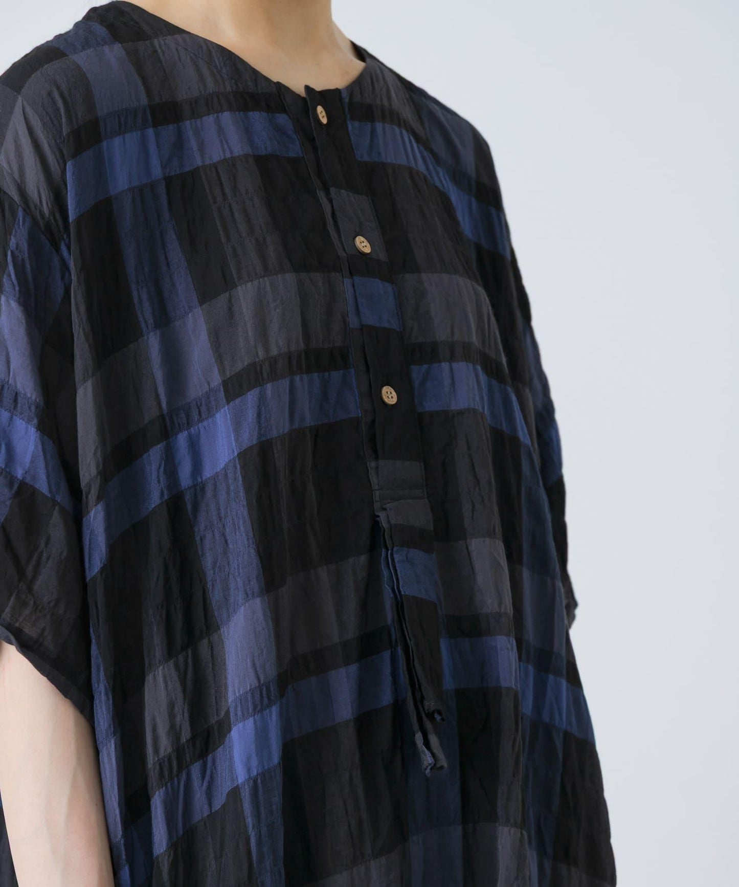 Vlas Blomme RAYON COTTON 抽褶連衣裙