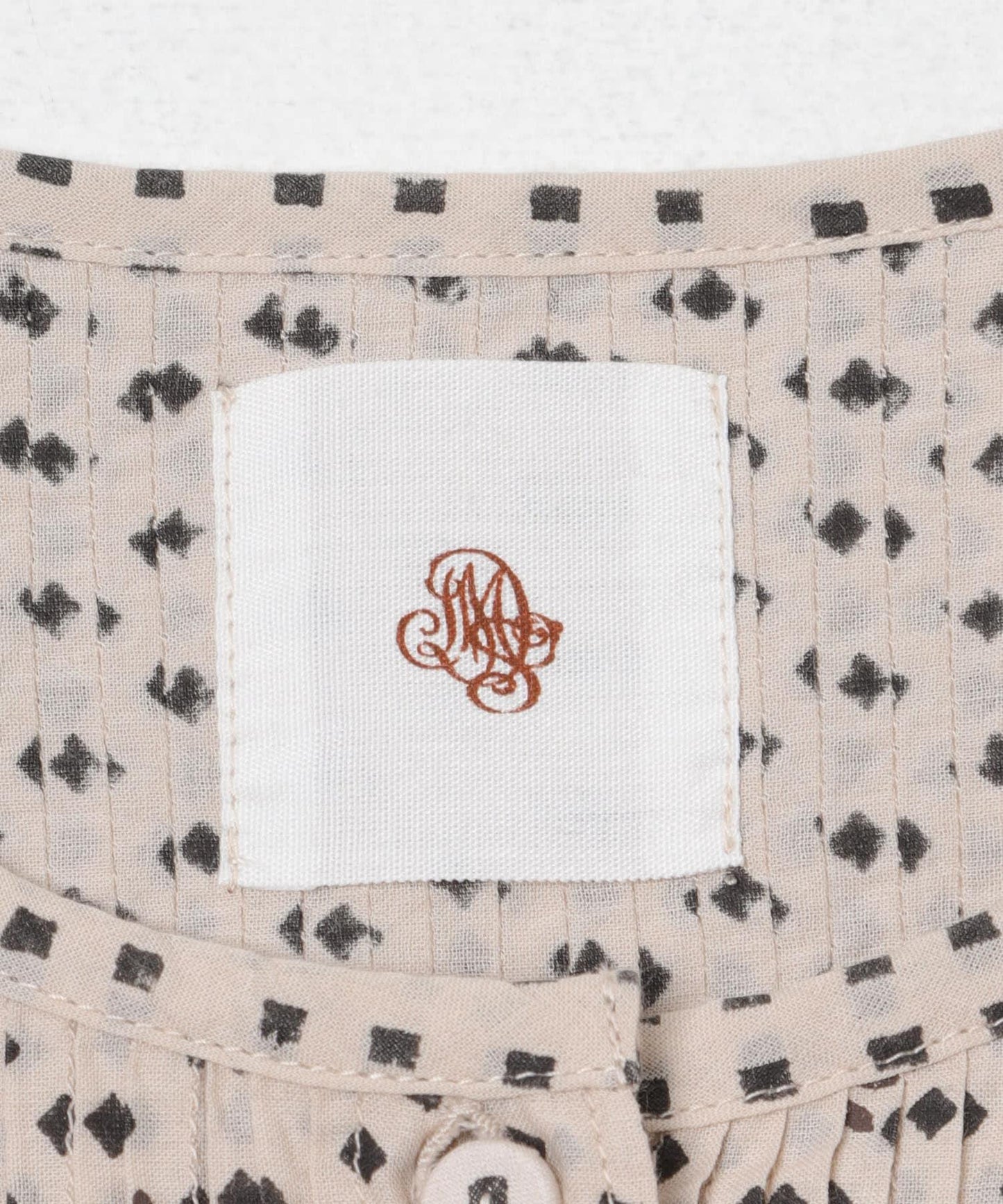 maison de soil BLOCK PRINT 圖案 襯衫連衣裙