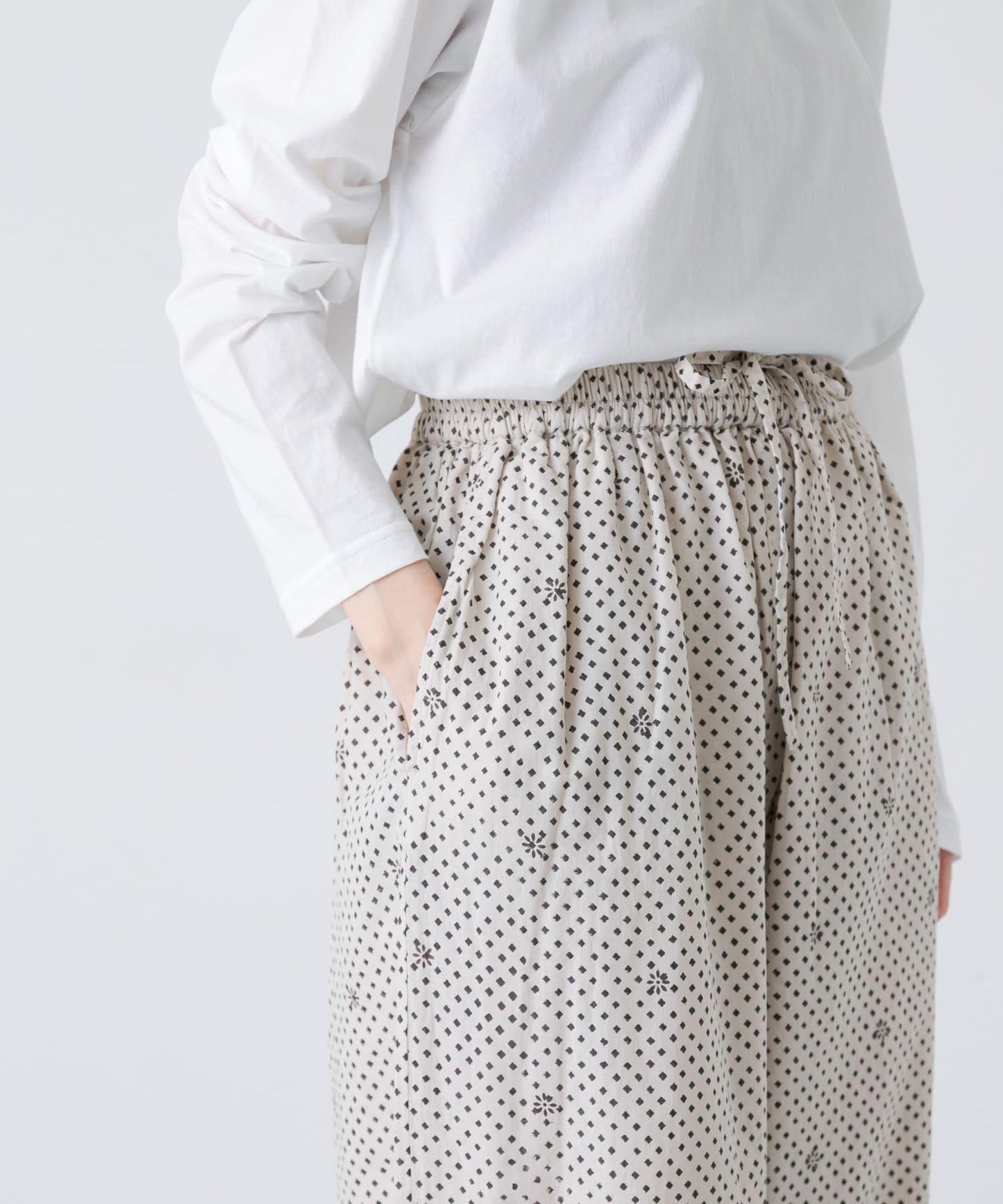 BLOCK PRINT 印花直筒 maison de soil EASY PANTS 休閒褲