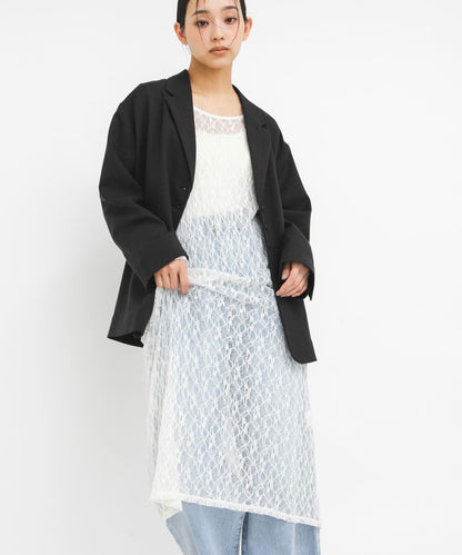 蕾絲長款連衣裙