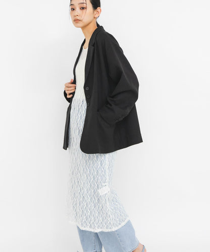 蕾絲長款連衣裙