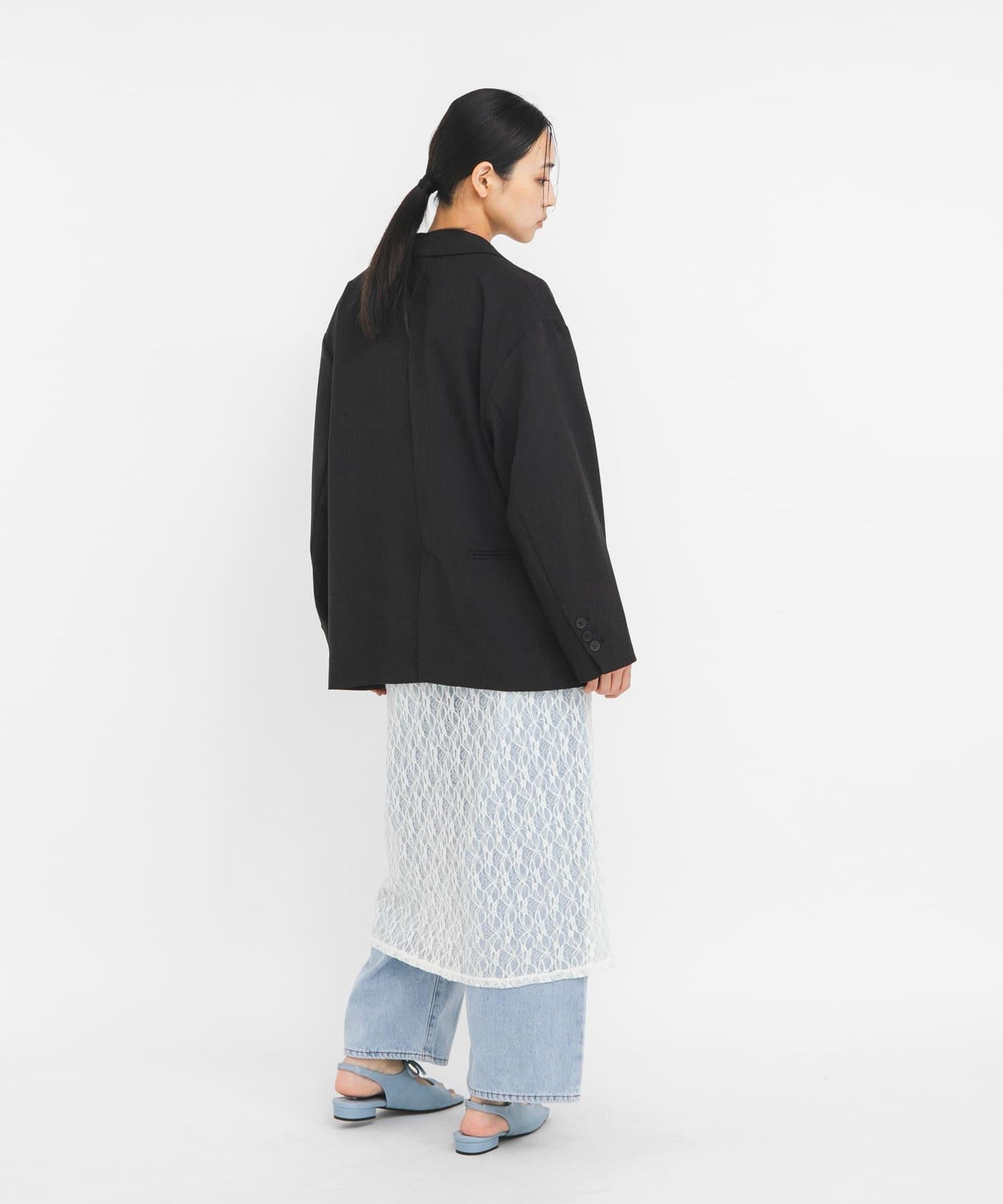 蕾絲長款連衣裙