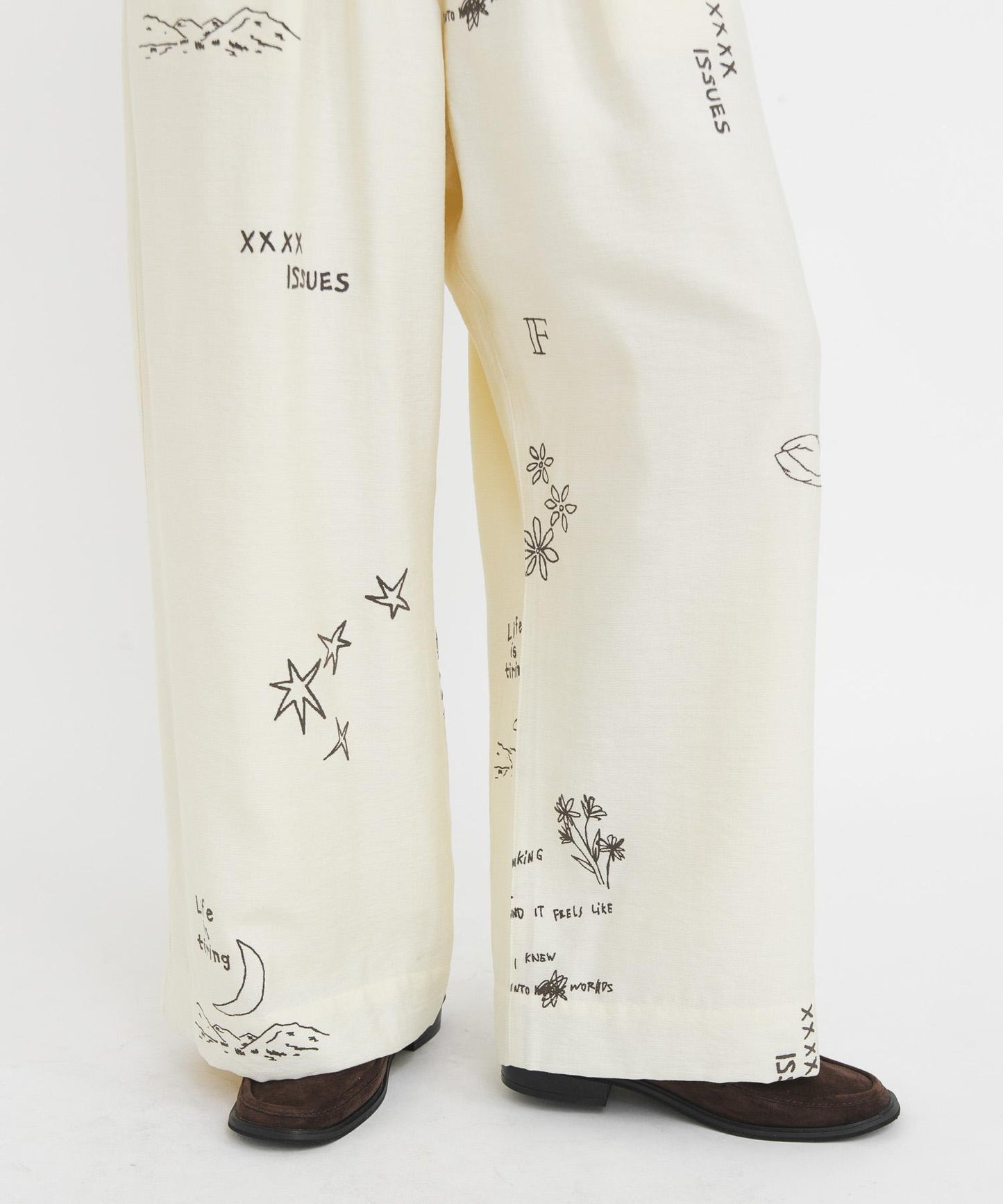 TATTOO 闊腿鬆緊休閒褲