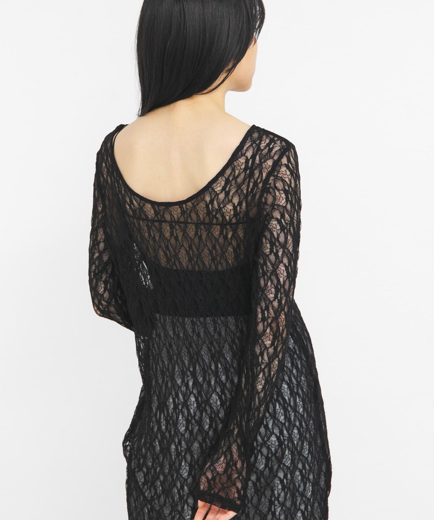 蕾絲長款連衣裙