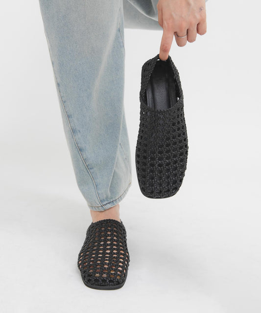 方頭網眼休閒鞋