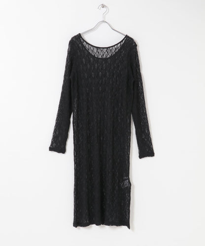 蕾絲長款連衣裙