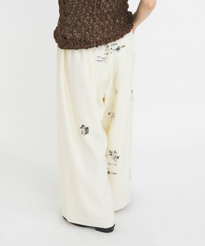 TATTOO 闊腿鬆緊休閒褲