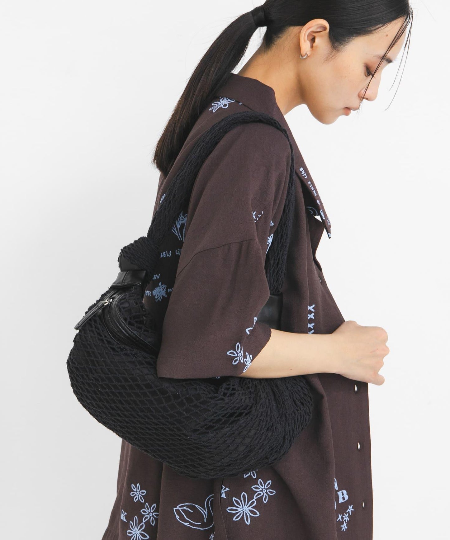 網面材質 單肩包