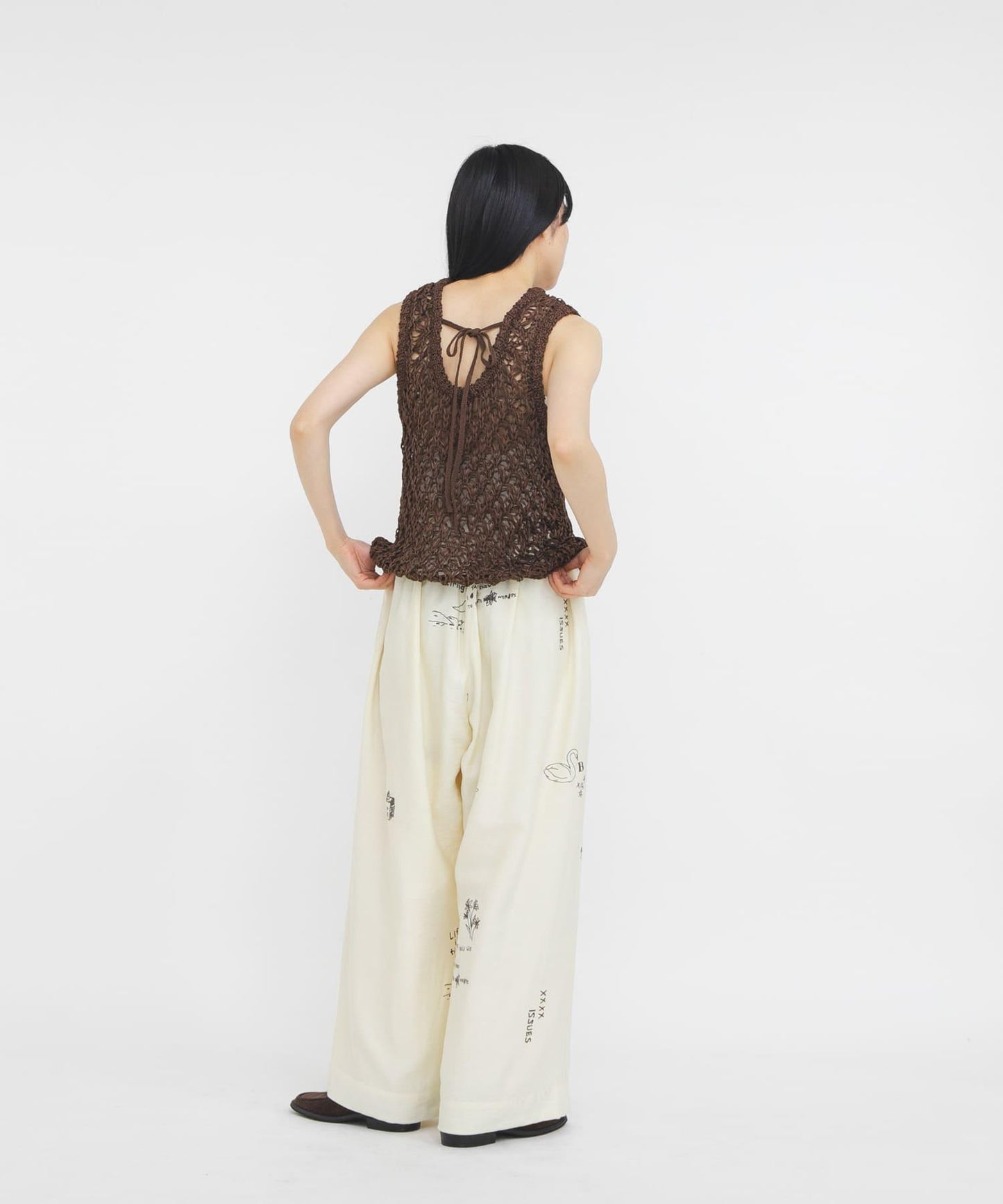 TATTOO 闊腿鬆緊休閒褲