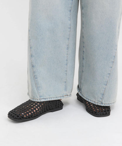 方頭網眼休閒鞋