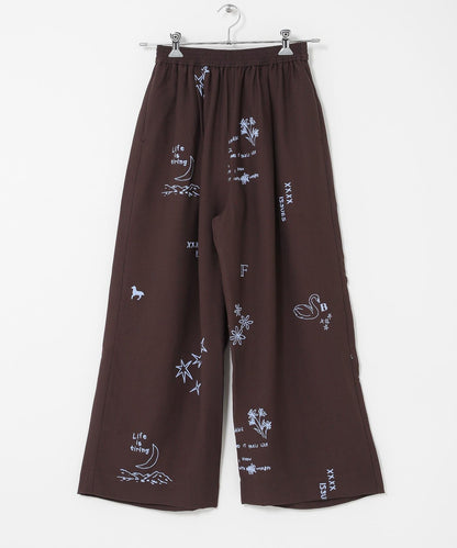 TATTOO 闊腿鬆緊休閒褲