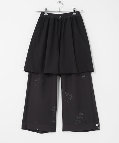 TATTOO 闊腿鬆緊休閒褲