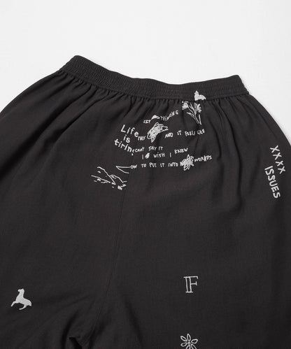 TATTOO 闊腿鬆緊休閒褲