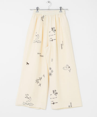 TATTOO 闊腿鬆緊休閒褲