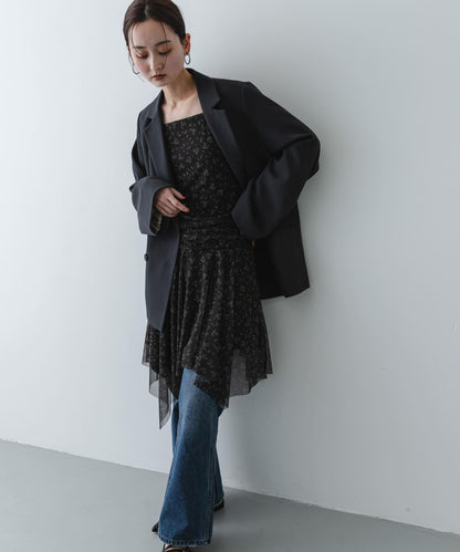 小花圖案 自然風 吊帶連衣裙