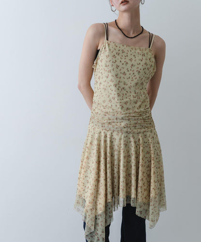 小花圖案 自然風 吊帶連衣裙