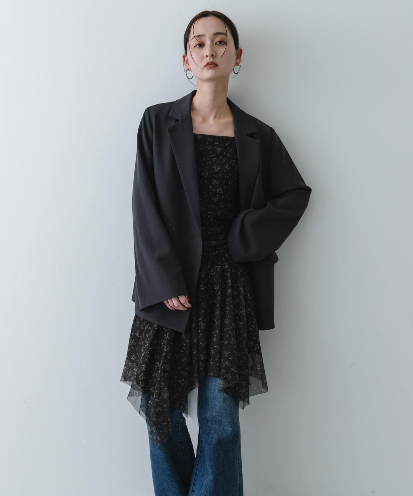 小花圖案 自然風 吊帶連衣裙